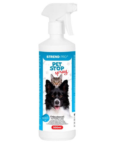 Odpudzovač Strend Pro PET STOP, rozprašovač, 500 ml, prírodný plašič psov, na mačky, na psy, odplašovač