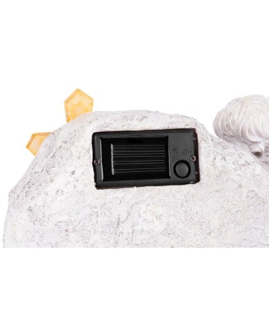 Dekorácia MagicHome, Anjel s krížom, polyresin, na hrob, solar, 20,5x11x11 cm,