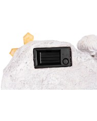 Dekorácia MagicHome, Anjel s krížom, polyresin, na hrob, solar, 20,5x11x11 cm,