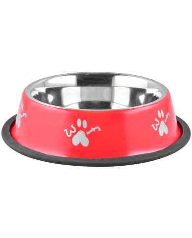 Miska MagicHome Woof 23 cm, 900 ml, červená, pre psa