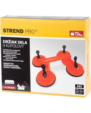 Držiak skla Strend Pro CUP-182, prísavný, 4-kupolový, plast