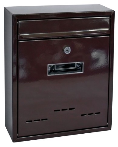 Schránka FLATBLOCK 31x26x9 cm, poštová, hnedá