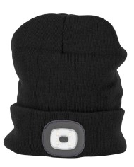 Čiapka Strend Pro Albacore čierna L, 4x SMD LED, USB nabíjanie