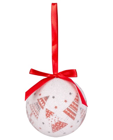 Gule MagicHome Vianoce, so stromčekmi, 6 ks, 7,5 cm, červeno/biele, na vianočný stromček