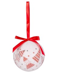 Gule MagicHome Vianoce, so stromčekmi, 6 ks, 7,5 cm, červeno/biele, na vianočný stromček