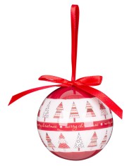 Gule MagicHome Vianoce, so stromčekmi, 6 ks, 7,5 cm, červeno/biele, na vianočný stromček