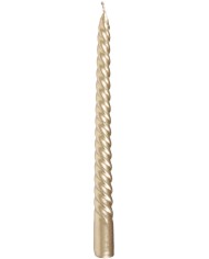 Sviečka MagicHome Vianoce, 25 cm, bal. 2 ks, champagne, špirálová, točená