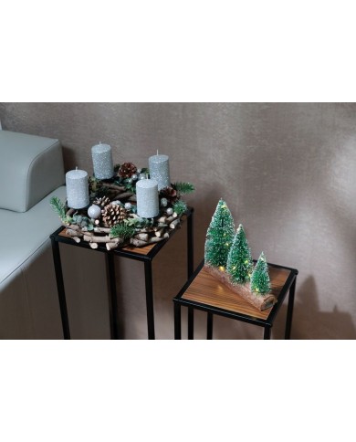 Veniec MagicHome Vianoce, adventný, prírodný, 30 cm
