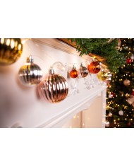 Reťaz MagicHome Vianoce Ball, 20x LED teplá biela, s guľami, 2xAA, jednoduché svietenie, osvetlenie, L-1,9 m