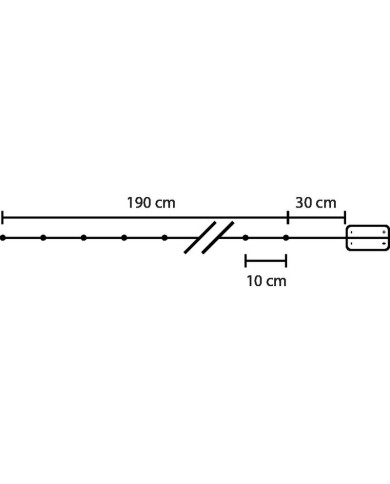 Reťaz MagicHome Vianoce Ball, 20x LED teplá biela, s guľami, 2xAA, jednoduché svietenie, osvetlenie, L-1,9 m