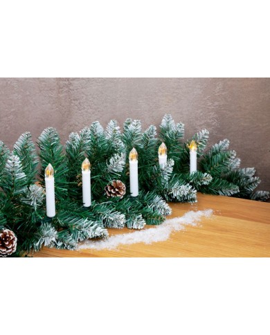 Sviečka MagicHome Vianoce, so štipcom, reťaz, 10x LED, 2xAA, 10 ks, časovač, 1,5x9 cm