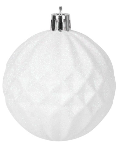 Gule MagicHome Vianoce, sada, 31 ks, 5-6-8-12 cm, bielo-strieborné, na vianočný stromček