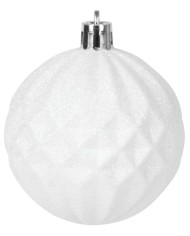 Gule MagicHome Vianoce, sada, 31 ks, 5-6-8-12 cm, bielo-strieborné, na vianočný stromček