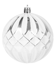 Gule MagicHome Vianoce, sada, 31 ks, 5-6-8-12 cm, bielo-strieborné, na vianočný stromček