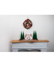 Dekorácia MagicHome Vianoce, Dievčatko hrajúce na flautu, polyresin, 12x12x20 cm