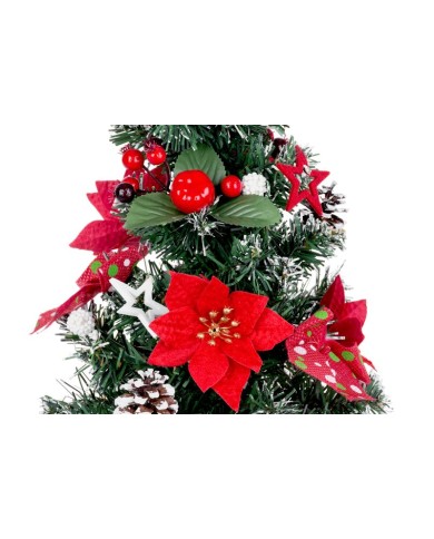 Stromček MagicHome Vianoce, ozdobený, červený, 41 cm