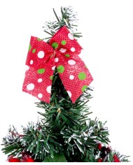 Stromček MagicHome Vianoce, ozdobený, červený, 41 cm