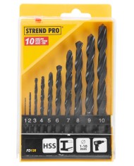 Sada vrtákov Strend Pro FD126, 10 dielna, 1-10 mm, HSS, do kovu