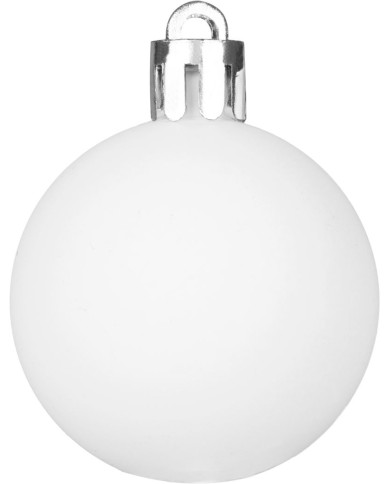 Gule MagicHome Vianoce, sada, 50 ks, 4-5 cm, biele, hviezda, girlanda, šiška, na vianočný stromček