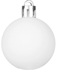 Gule MagicHome Vianoce, sada, 50 ks, 4-5 cm, biele, hviezda, girlanda, šiška, na vianočný stromček