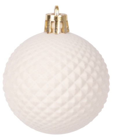 Gule MagicHome Vianoce, 8 ks, bielo-strieborné-bronzové, na vianočný stromček, 5 cm