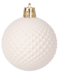 Gule MagicHome Vianoce, 8 ks, bielo-strieborné-bronzové, na vianočný stromček, 5 cm