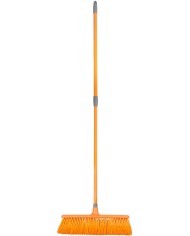 Metla Strend Pro, 400 mm, zahnuté štetiny, s teleskop. násadou