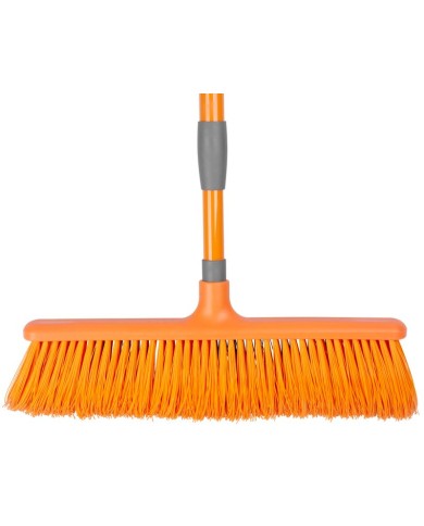 Metla Strend Pro, 400 mm, zahnuté štetiny, s teleskop. násadou