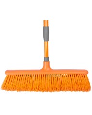 Metla Strend Pro, 400 mm, zahnuté štetiny, s teleskop. násadou