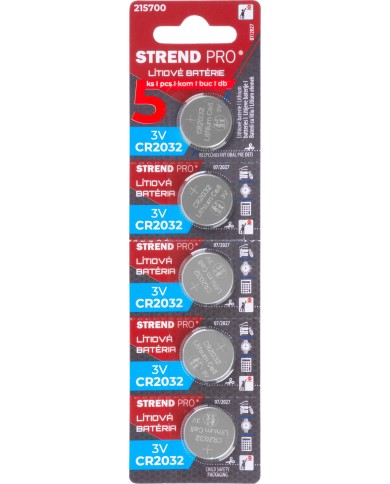 Batéria Strend Pro, Li-MnO2, 5 ks, CR2032