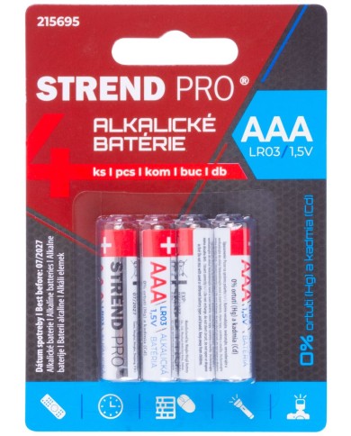Batéria Strend Pro, LR03, 4 ks, AAA tužka, blister