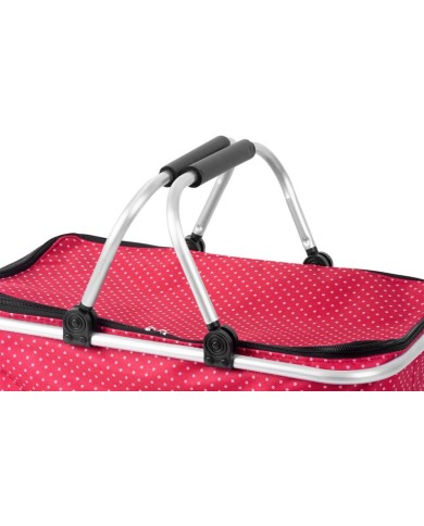 Košík Jela, nákupný, červený, skladací, max. 5 kg, 47x28x25 cm