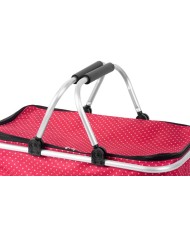 Košík Jela, nákupný, červený, skladací, max. 5 kg, 47x28x25 cm