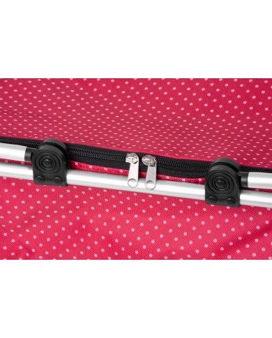 Košík Jela, nákupný, červený, skladací, max. 5 kg, 47x28x25 cm