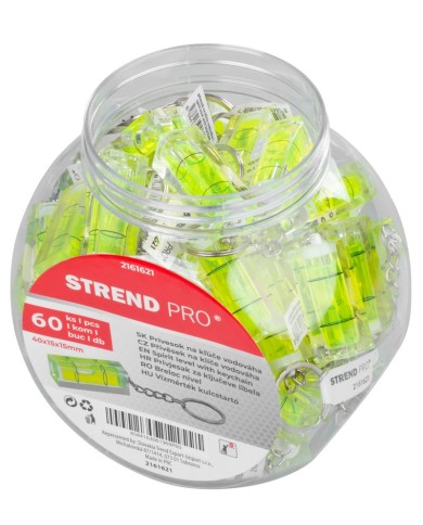 Vodováha Strend Pro, MINI, libela, prívesok, kľúčenka, v dóze, 40x15x15 mm